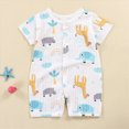 thumbnail image 2 of Baby Onesies Boy Soft Baby Boys Girls Romper Short Sleeve One-Piece Jumpsuits with Animal Themes Summer with Snap Closure Infant Bodysuit, 2 of 4