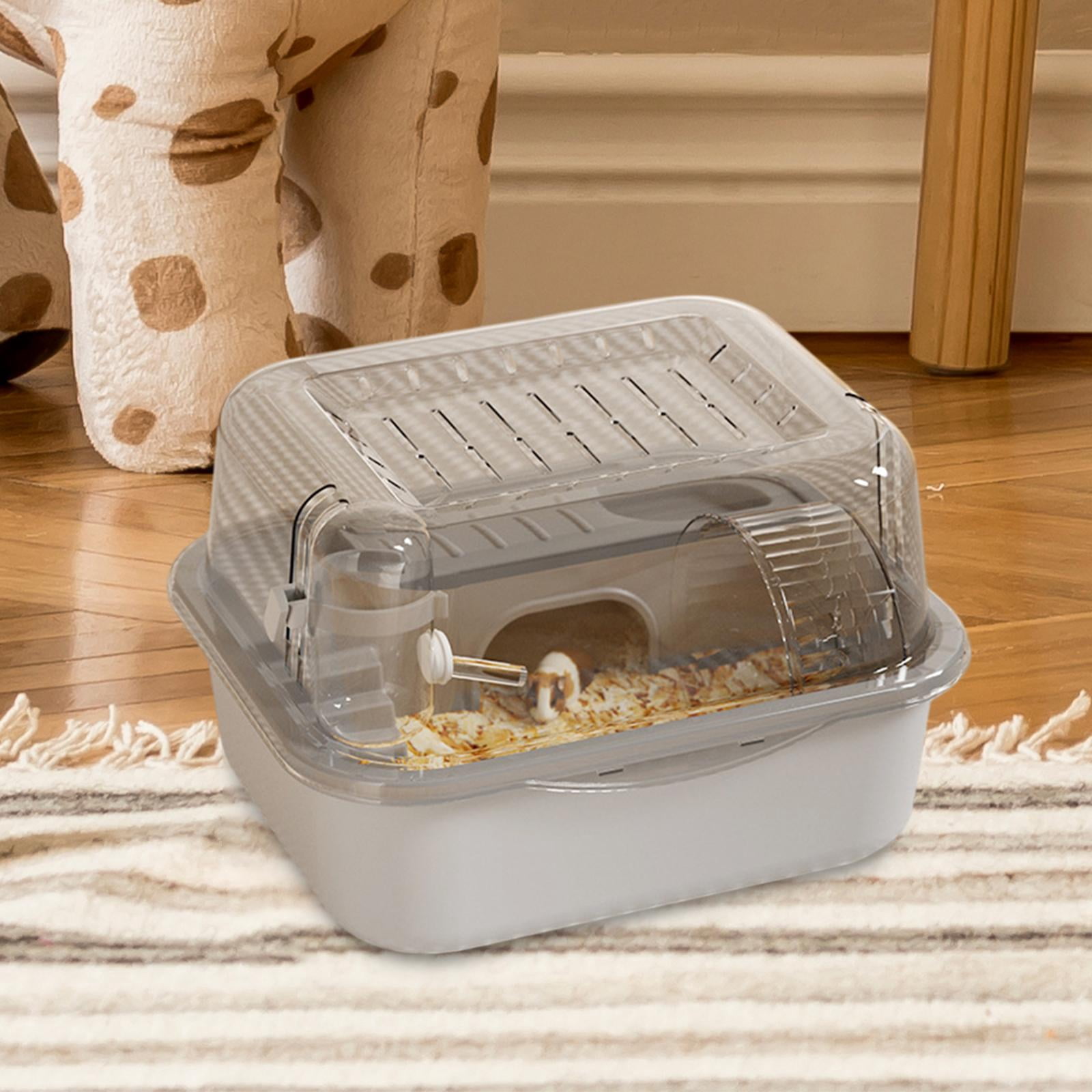 Serenable Hamster Cage Breathable Guinea Pig Cage Habitat for Mice Guinea Pigs Gerbils Gray