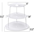 thumbnail image 2 of Collapsible 3-Tier Party Tray: Decorative Design Folds for Minimal Storage. an Elegant Serving Tray for Sandwiches, Cake, Sliced Cheese, and Deli Meat. (Pack of 2), 2 of 5
