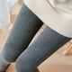 thumbnail image 3 of Leggings de otoño e invierno de algodón con hilo, pantalones de cintura alta, informales, para mujer (gris oscuro), 3 of 5