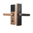thumbnail image 3 of Door Lock, Security Biometric Fingerprint Smart Door Handle Tuya Electronic Intelligente Card Key Wood Door Lock for Home ,Easy to Install, 3 of 7