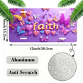 thumbnail image 2 of 1 Pcs 2D Flat License Plate Covers & Frames, faith with butterflies For Decorative Front, Waterproof For Decoration Aluminum License Plate Covers & Frames Cover For Men Women, 12" X 6", 2 of 7