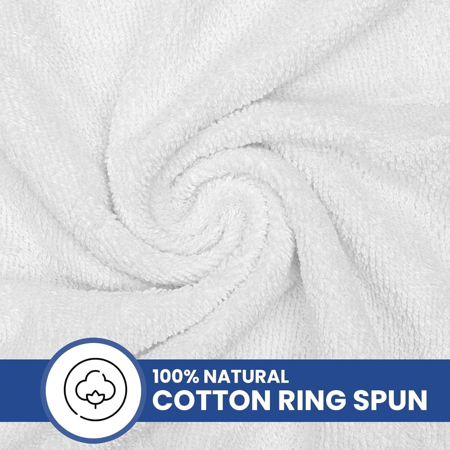 Linteum Textile 100% Ring Spun Cotton Medium Bath Towels White - 24x48 inches - 12 Pack