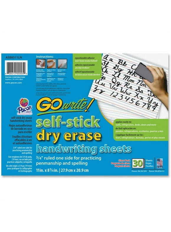Pacon GoWrite! Self-stick Dry Erase Handwriting Sheets