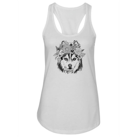 Bohemian Husky Design Tank Women -Image by Shutterstock, Female Small