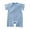 Light Blue, variant on Amzcrzy Unisex Baby Girl Romper 0-12 Months Solid Color Infant Newborn Onesies Short Sleeve Cotton Baby Girl Clothes Round Neck Button Baby Boy Summer Romper