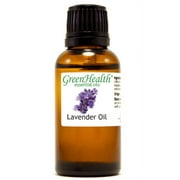 Lavender Essential Oil - 1 fl oz (30 ml) - Amber Glass Bottle w/ Euro Dropper - Therapeutic Grade - GreenHealth