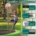 thumbnail image 5 of 16FT Kids Trampoline with Hoop - Outdoor Trampoline W/Enclosure Net & Ladder, XXL Round Trampolines with Steel Support, Max Weight Capacity 1320LBS, 5 of 8