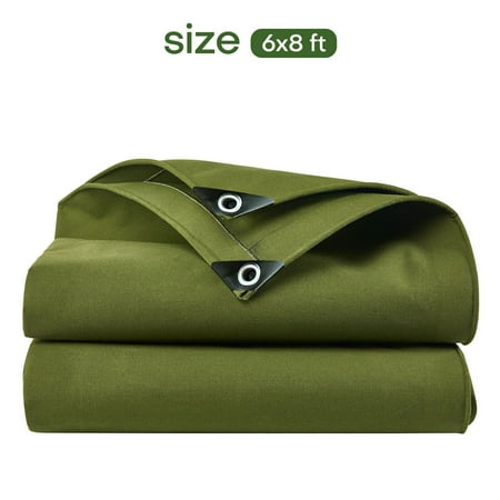 Heavy Duty Canvas Tarp 16OZ Waterproof Multipurpose Tarpaulin Cover Canopy Tent
