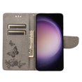 thumbnail image 5 of Mantto Galaxy S23 Wallet Case, Magnetic Leather Case for Women,3D Emboss Butterfly Card Slots Folio [Kickstand],Soft TPU Protective Flip Cover For Samsung Galaxy S23, Gray, 5 of 6