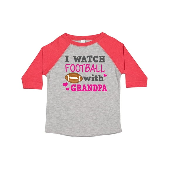 Inktastic I Watch Football with My Grandpa Girls Toddler T-Shirt