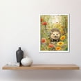 thumbnail image 2 of Adorable Hedgehog in a Wildflower Meadow Watercolour Painting Kids Bedroom Cute Woodland Creature Art Print Framed Poster Wall Decor 12x16 inch, 2 of 5