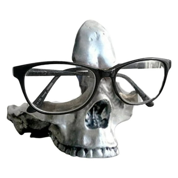 Skull Glasses Stand under $5! Xqxayjr Skull Glasses Holder, Resin Eyewear Display Stand, Gothic Home Office Desk Organizer, Novelty Sunglasses Storage Rack