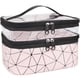 thumbnail image 1 of Bolsas de maquillaje de doble capa, estuches cosméticos de viaje, bolsas de aseo organizadoras de maquillaje (rosa) Feliz Sencillez, 1 of 5