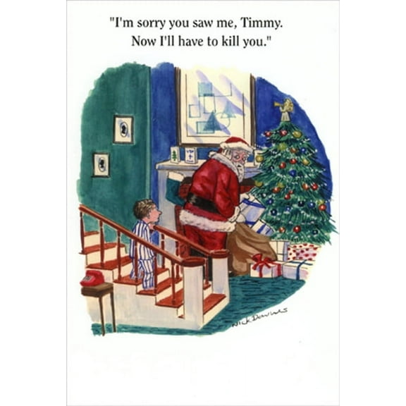 Nobleworks I'm Sorry Timmy Humorous / Funny Nick Downes Christmas Card (1 card/1 envelope)