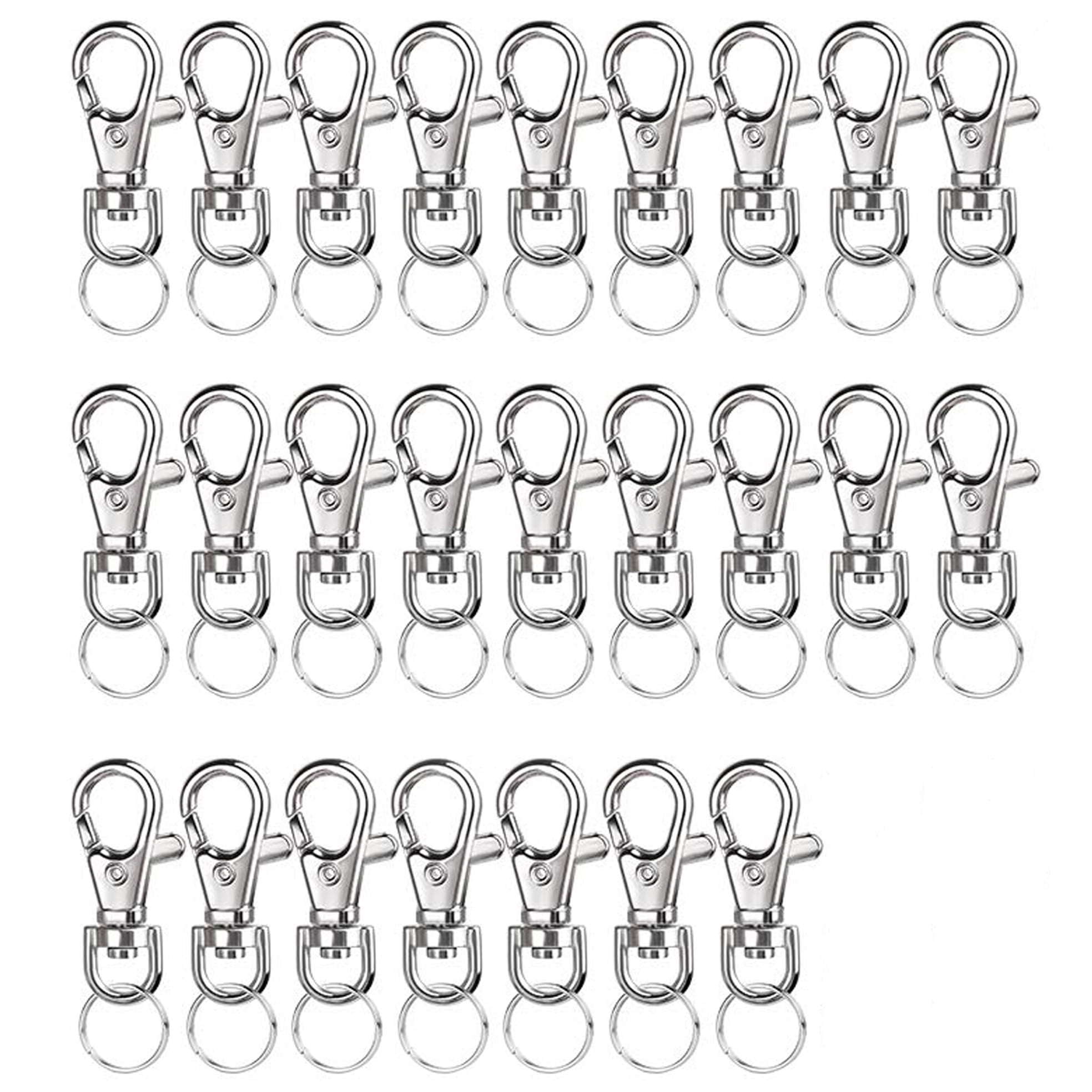 Goyunwell Keychain Hook Clip 40 Silver Swivel Snap Hook Lobster Claw Clasp Small Metal Swivel