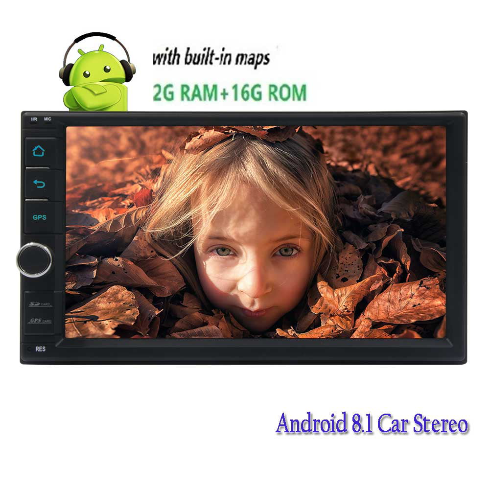 7" 1080P Android 8.1 WIFI 3G/4G Stereo Radio GPS FM Mirror Link Touch Screen 