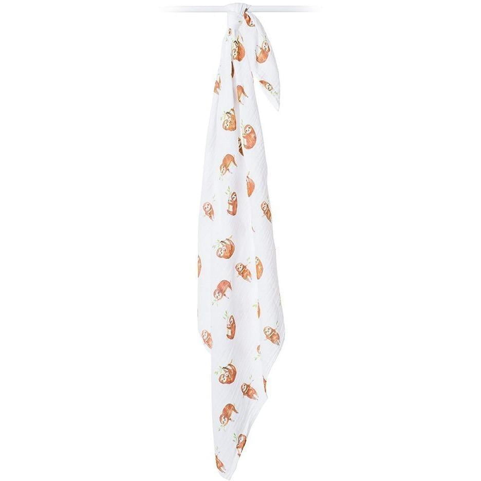 sloth muslin swaddle