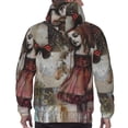 thumbnail image 7 of Lsque Vintage Collage Girl Butterfly Pattern Casual Men's Hoodie,Hooded Sweatshirt with Kangaroo Pocket,Pullover Hoodie-4X-Large, 7 of 7