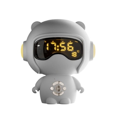 Cute Cartoon LED Alarm Clock for Kids: 3 Night Light Modes & Surround Sound!