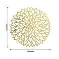 thumbnail image 3 of Efavormart 6 Pack Metallic Gold Laser Cut Hibiscus Flower Cardboard Placemats, 13" Round Disposable Dining Table Mats - 400GSM, 3 of 11