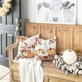 thumbnail image 4 of Fall Pillow Covers 20x20 inch Set of 2 Orange White Pumpkin Fallen Leaves Decorative Outdoor Throw Pillow Covers Autumn Thanksgiving Farmhouse Decoration for Home Couch 27, 4 of 6