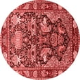 thumbnail image 1 of Ahgly Company Indoor Round Animal Red Traditional Area Rugs, 4' Round, 1 of 4