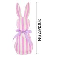 thumbnail image 2 of YIKA Easter Striped Ornament Features Bow Stands Tall And Straight Easter Artificial Bunny Home Garden Decor, 2 of 6