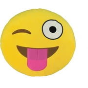 emoji large pillow silly wink