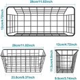 thumbnail image 6 of Hanging Kitchen Baskets Wire Storage Basket Over the Cabinet Door Organizer, No Drilling Adhesive Basket for Cabinet Pantry Organization and Kitchen, Bathroom, Storage, 2 Pack, Black, 6 of 8