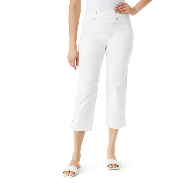 Pantalones Capri Gloria Vanderbilt Shape Effect Tiro Alto Blanco