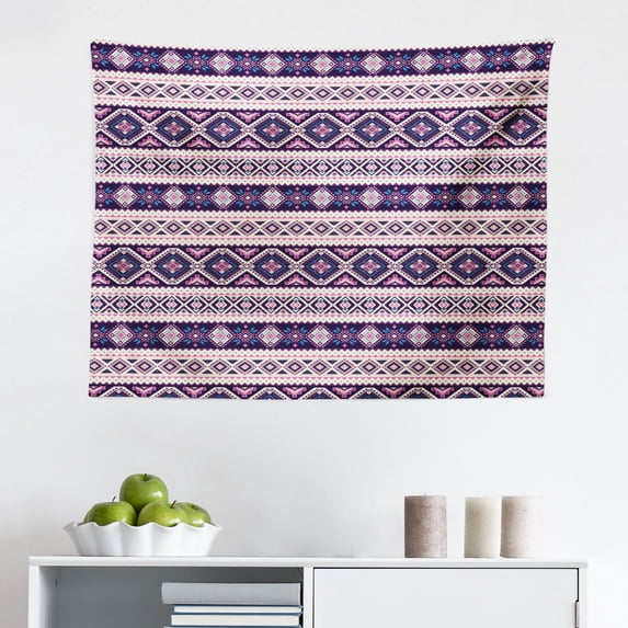 Singapore Tapestry, Modern Lettering with City Skyline Illustrated in The Letters on a Plain Backdrop, Fabric Wall Hanging Decor for Bedroom Living Room Dorm, 2 Sizes, Multicolor, by Ambesonne