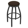 thumbnail image 2 of XL 802 Misha 36" Swivel Extra Tall Bar Stool with Pewter Finish and Rein Coffee Seat, 2 of 2
