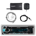 thumbnail image 2 of Kenwood KMRM318 / KMR-M318BT Marine Digital Media Receiver w/ Bluetooth, SiriusXM SXV300v1 Satellite Radio Tuner Kit, Shakespeare® SRA-50B Galaxy SiriusXM Antenna, Enrock 40" AM/FM Antenna, 2 of 7