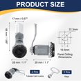 thumbnail image 2 of Tubular Cam Lock 7/8" Cylinder Length Zinc Alloy Cabinet Lock with Key Black 2 Pack, 2 of 7