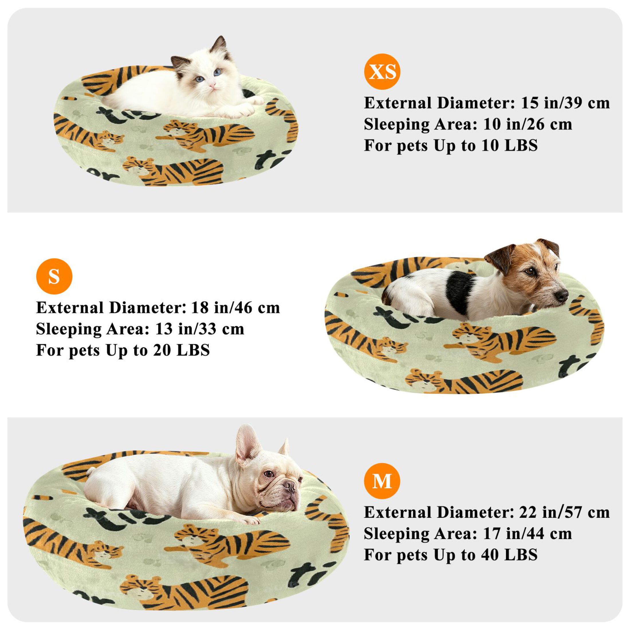 Iauyy Pet Couch Donut Cat Bed for Indoor Cats/Small Dogs Washable & Machine with Non-slip Bottom Calming Cat Furniture, Vivid (M)