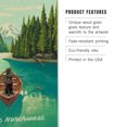 thumbnail image 3 of Pacific Northwest, Quiet Explorer, Boating, Mountain Birch Wood Wall Sign (12x18 Rustic Home Decor, Ready to Hang Art), 3 of 5