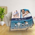 thumbnail image 3 of Blanket with Photos Text, Personalized Blankets with Pictures Aniversary Birthday Valentine's Day Gifts, Customized Photo Gifts for Women,Men,Families,Boyfriend,Girlfriend Blankets, 3 of 5