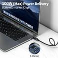 thumbnail image 5 of Fasgear USB 4 Cable 2.5m/8.25 Feet - 40Gbps Data Transfer 8K@60Hz 100W PD Charging Type C Video Cord Compatible for Thunderbolt 4/3 M2 Mac-Book Pro/Air|M1 i-Mac Mini|Moniter|eGPU USB-C Docking|Laptop, 5 of 7
