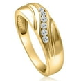 thumbnail image 2 of Pompeii Mens 14K Yellow Gold 1/4ct Diamond Wedding Ring Band (G/H,I1), 2 of 4