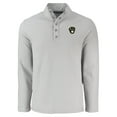 thumbnail image 2 of Men's Cutter & Buck Gray Milwaukee Brewers Hunts Point Eco Textured Fleece Recycled Half-Snap Sweatshirt, 2 of 3