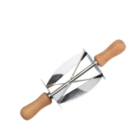 

Stainless Steel Rolling Cutter Croissant Bread Making bread cutter Wheel Dough Pastry Cutter Wooden Handle Baking Tool Hot