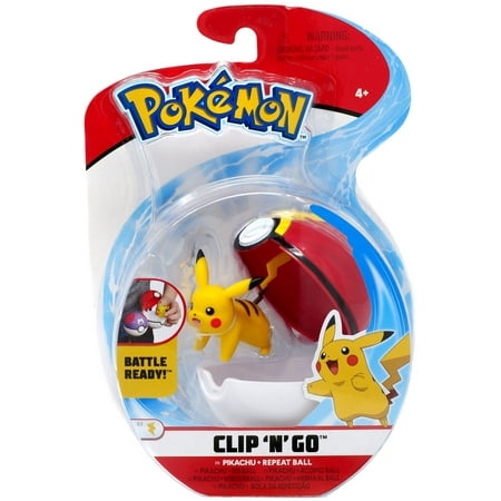 Pokemon Clip 'N' Go Pikachu & Repeat Ball Figure Set [Standing On All (Best Pokemon Go Hack)