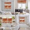 thumbnail image 6 of Burnt Orange Coastal Kitchen Curtains Sets for Windows 36 Inch Length, Summer Beach Nautical Abstract Art Rod Pocket Window Treatments Tier Curtains and Valances Set for Bedroom/Bathroom, 6 of 8