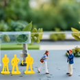 thumbnail image 2 of HONMEET 100pcs Yellow Plastic Mini People Figurines for Decoration Ideal for Sand Table and Construction Projects, 2 of 2