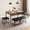 Rustic Brown, variant on Dining Table Set for 4 with Storage Shelves, Kitchen Table Set with Upholstered Bench and Square Stools, Metal and Wood Dining Room Table Set for Small Space, Apartment,Restaurant,Kitchen