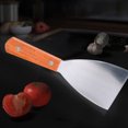 thumbnail image 2 of Cooking Scraper Kitchen Restaurant Stainless Steel Wooden Handle Scraper Spatula Flipper Cooking Utensil Baohd, 2 of 9