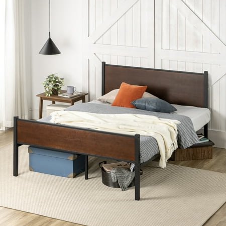Zinus Tucker 35 Bamboo and Metal Platform Bed Frame No Box Spring Needed King