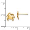 thumbnail image 3 of 14k Yellow Gold Crab Stud Earrings Animal Sea Life, 3 of 7