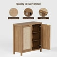 thumbnail image 3 of Surmoby 34.3" Rattan Sideboard Buffet Cabinet Set of 2, Boho Sideboard Storage Cabinet with Doors Farmhouse Kitchen Buffet Credenza, Liquor Cabinet Accent Cabinet,Natural Oak, 3 of 7